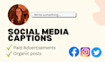 write scroll stopping social media captions