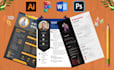 create a professional cv and resume design