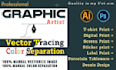do color separation and manual vector tracing  for screen print