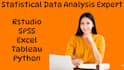 do data analysis in rstudio, excel, spss, python, tableau