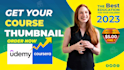 design amazing online course image, cover, thumbnail for udemy