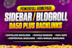 create da50 plus dofollow homepage blogroll sidebar footer SEO backlinks