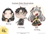draw single chibi character illustration