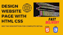 design responsive website and redesign your pages with HTML CSS