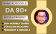 do high da guest post on da90 blog with dofollow SEO backlinks