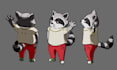 create a 3d character with 2d style