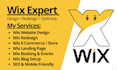 build, redesign, and optimize professional wix website