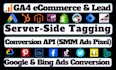 setup server side conversion tracking and custom event