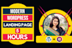create  wordpress landing page , sales page design using elemntor pro