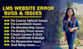 fix errors in wordpress lms website with learndash lms issues in 24 hours