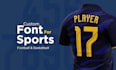 custom font for sports kit set in ttf