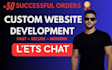 build your custom website full stack and front end website