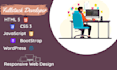 do responsive  web design using HTML CSS js bootstap