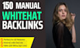 do 150 high da white hat dofollow SEO backlinks link building service