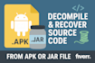 decompile and recover source code of android apk and jar