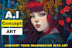 create fast awesome characters and art using midjourney ai