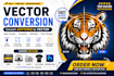 vector tracing, convert image to vector , vector conversion, vectorize image