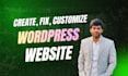 create, fix and customize your wordpress website
