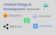 create chatbot with intercom, manychat, dialogflow, botpress