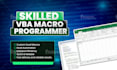 be your vba macro programmer for excel or excel guru