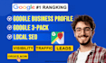 rank your local business website and google business profile