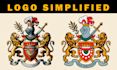 simplify, modify, vectorize and redesign your existing logo