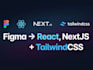 convert figma to react, next js, tailwind, shadcn alpine js
