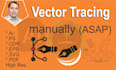 do manual vector tracing logo to vector immediately
