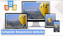 do responsive website design using HTML, CSS, javascript