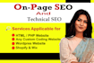 do onpage SEO optimization for html, php, wordpress website