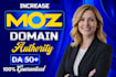 increase moz da, increase da pa, increase domain authority, increase da 50