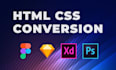 do figma to html and css, responsive HTML CSS
