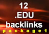 create 12 EDU profile backlinks on PR9 and PR8 domains and ping them package1