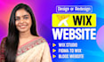 create wix website design, redesign wix, develop wix studio website landing page