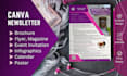 design canva newsletter, magazine, flyer, poster
