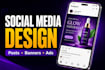 design professional social media posts, banners and ads