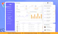 design dashboard, web app, saas UI UX, CRM and admin panel UI UX design