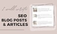 write SEO blogs, newsletters and email marketing content
