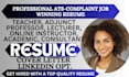 write teacher, online instructor, adjunct professor, sales, and sdr resume