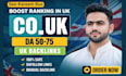 provide co UK backlinks having da 50 to 75 dofollow parament links