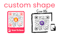 do an exclusive custom qr code with unique shape