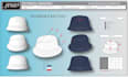 design custom hats, caps, beanies mockup, and tech pack