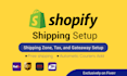 setup shopify shipping and shipping zones for your store