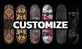 design cool skateboard abstract deck logo and illustration