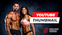 design youtube thumbnails health and fitness , eye catchy