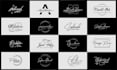 design unique signature, cursive, autograph handwritten logo