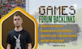 do premium gaming backlinks on games niche forums