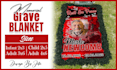 customize memorial grave blanket, banner, and  tshirt
