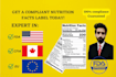 provide you fda nutrition fact label