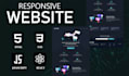 create responsive custom website using html css javascript